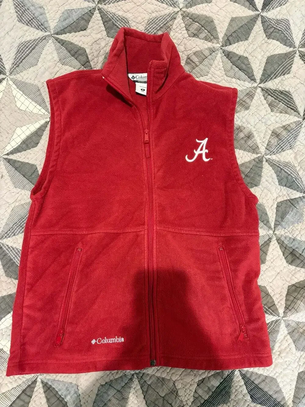 Columbia Alabama Crimson Tide Flanker II Full-Zip Fleece Vest
